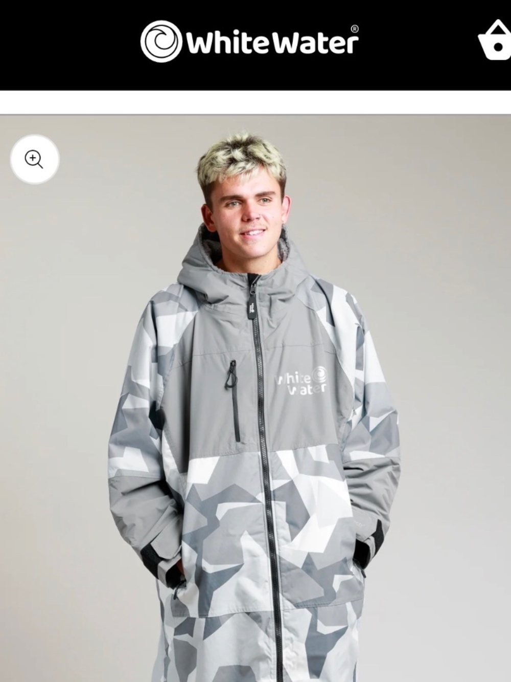 brand new White Water Arctic camo robe with Grey lining